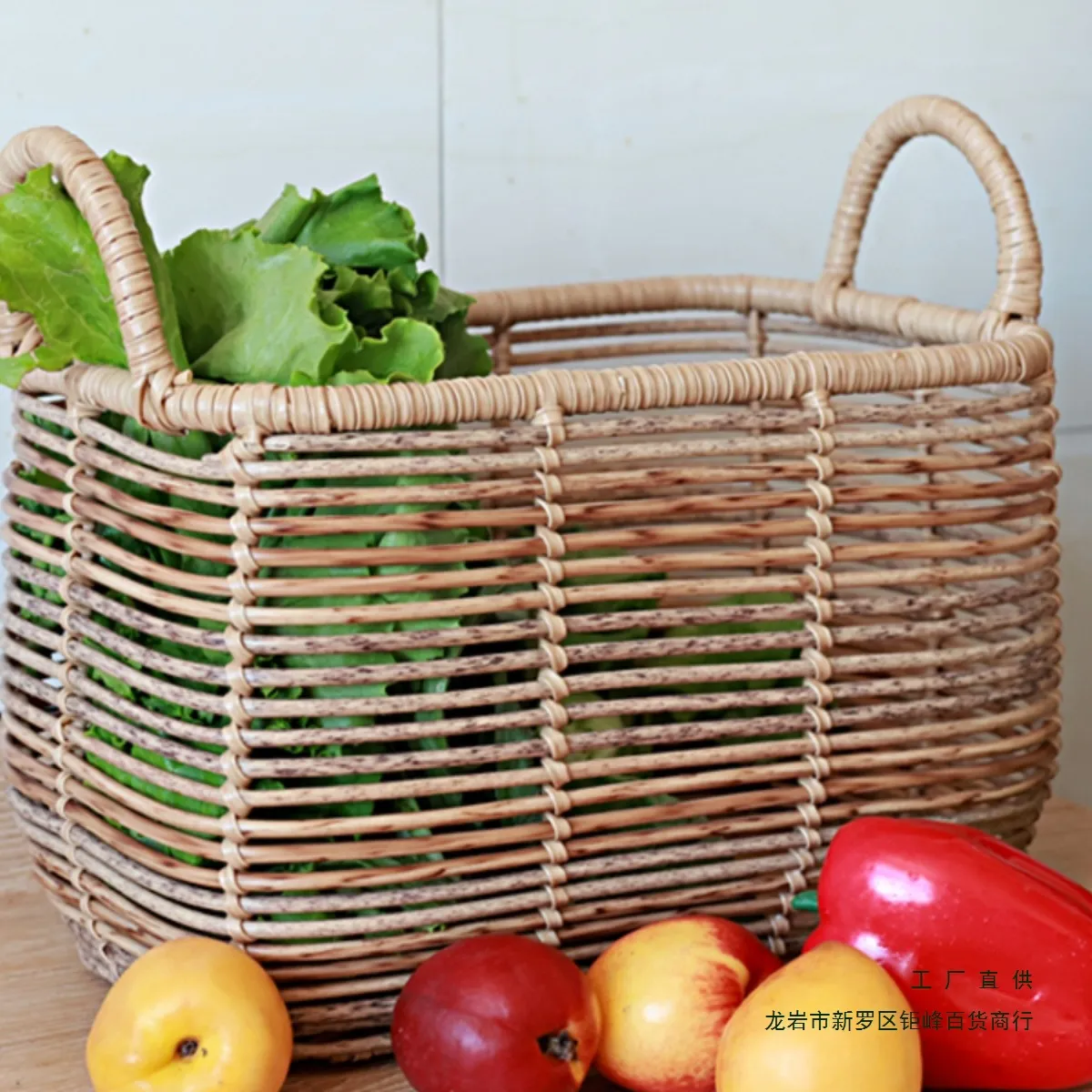 سبد حصیری مستطیل دسته دار سبد حصیری مستطیل